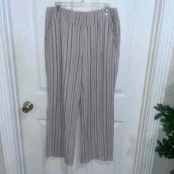 Maurice’s multi striped dressed wide leg pants-sz lg - Picture 1 of 4